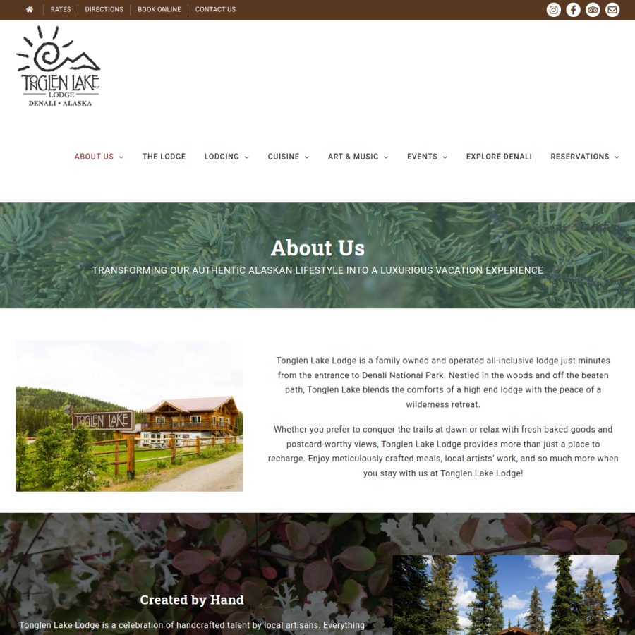 tonglenlake.com homepage screenshot