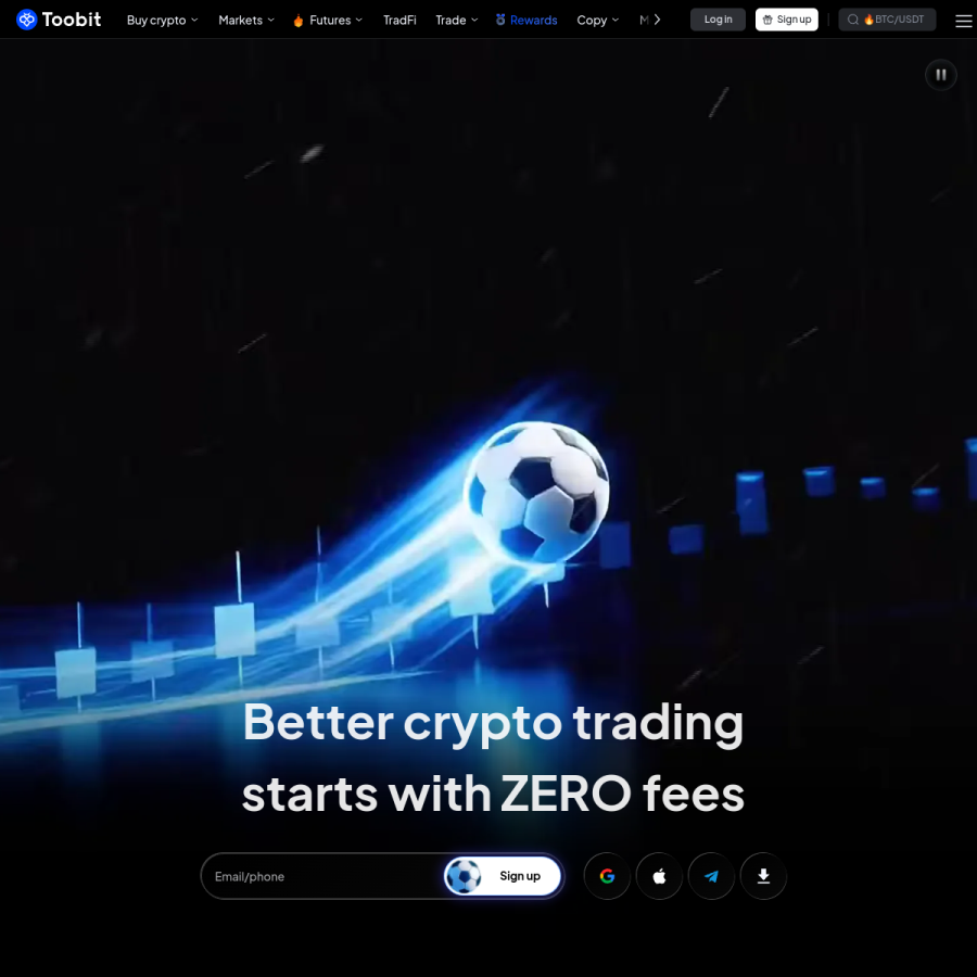 toobit.com homepage screenshot
