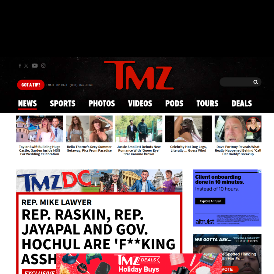 toofab.com homepage screenshot