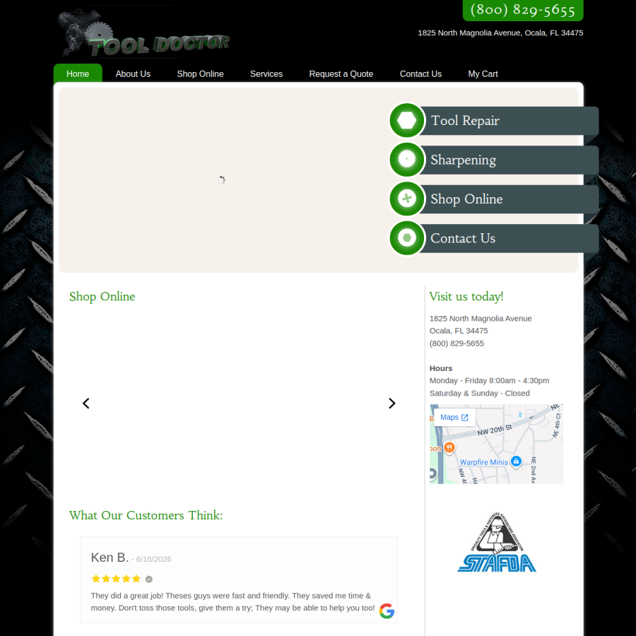 tooldoctor.net homepage screenshot