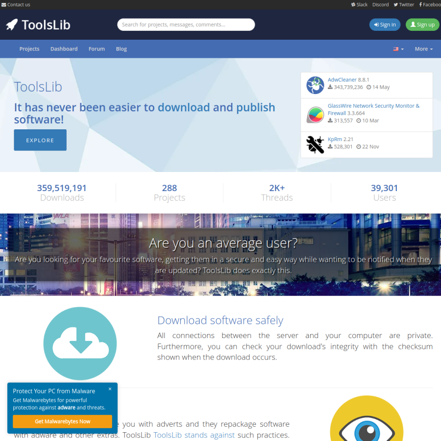 toolslib.net homepage screenshot