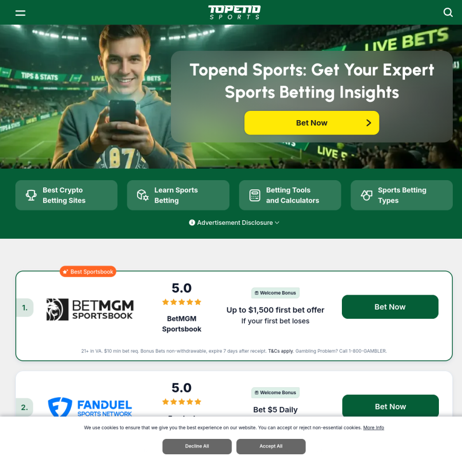 topendsports.com homepage screenshot