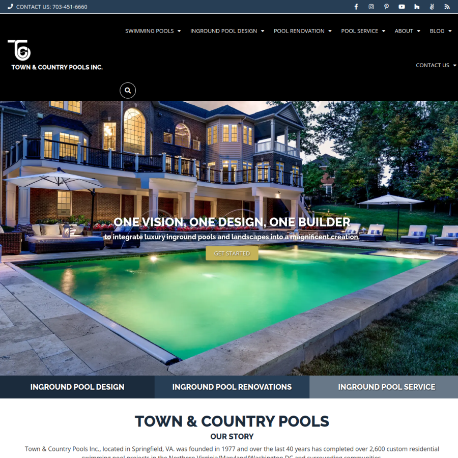 townandcountrypools.com homepage screenshot