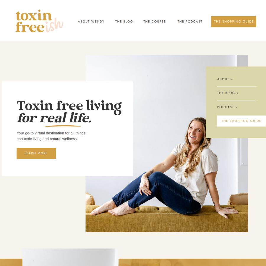 toxinfreeish.com homepage screenshot