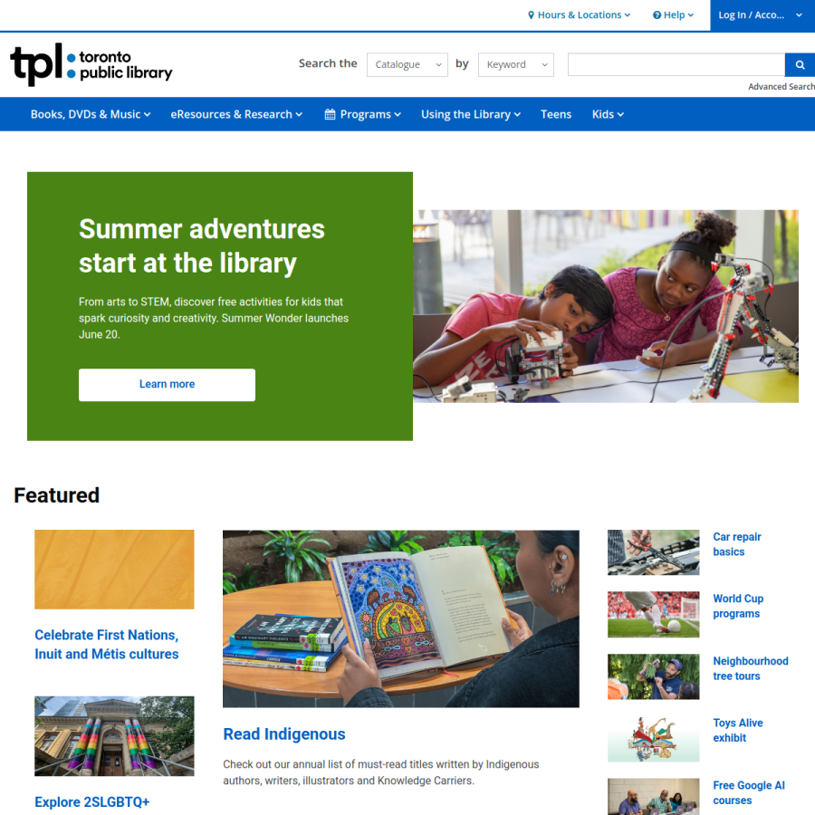tpl.ca homepage screenshot