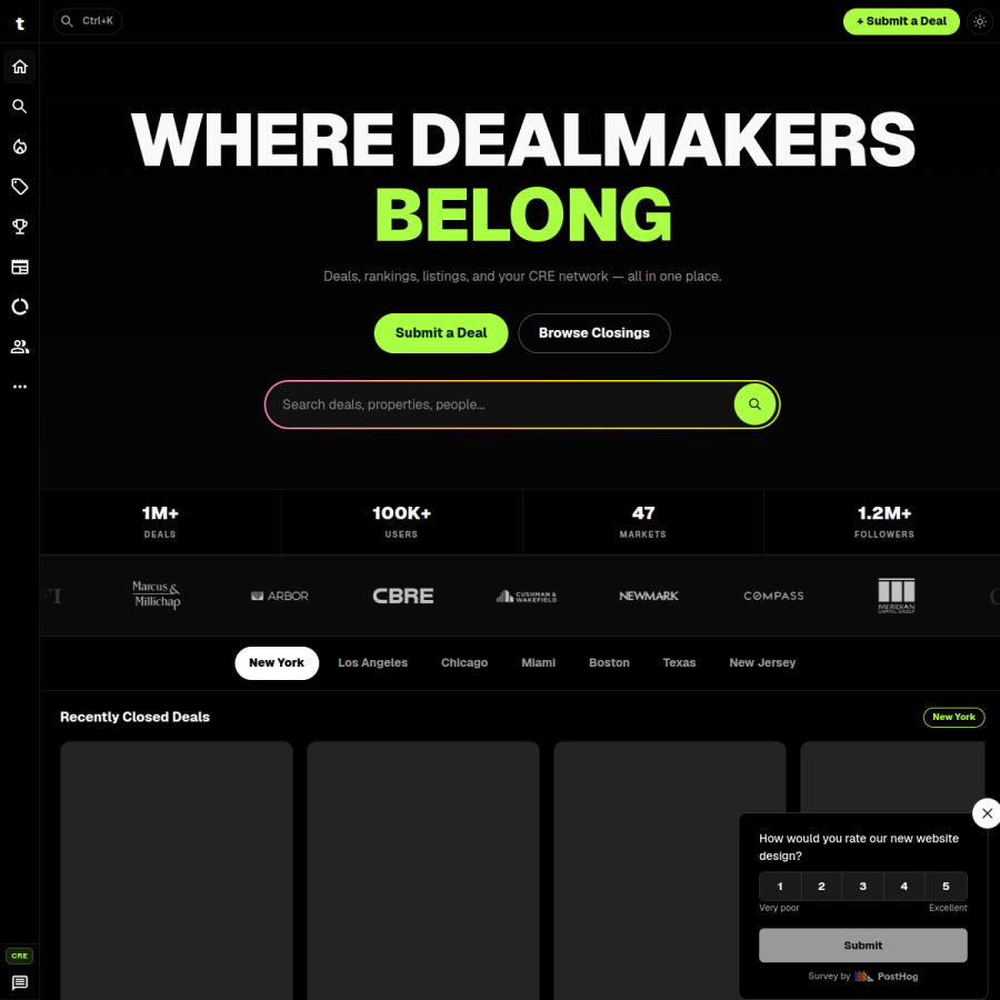 traded.co homepage screenshot