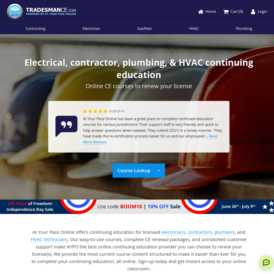 tradesmance.com homepage screenshot