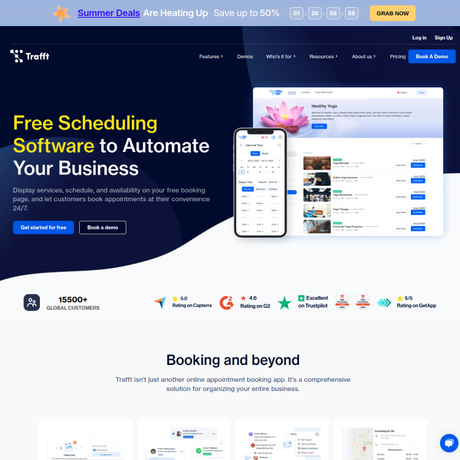 trafft.com homepage screenshot