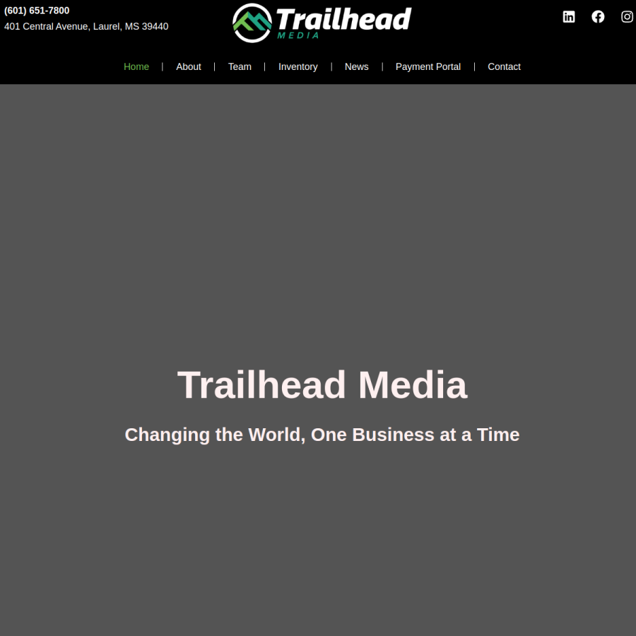 trailheadmedia.com homepage screenshot