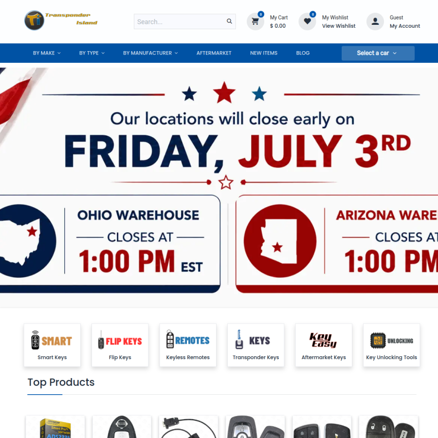 transponderisland.com homepage screenshot
