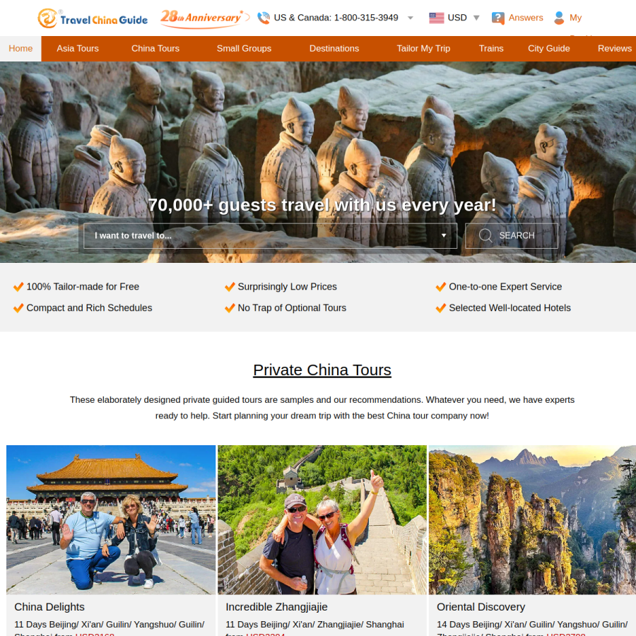 travelchinaguide.com homepage screenshot