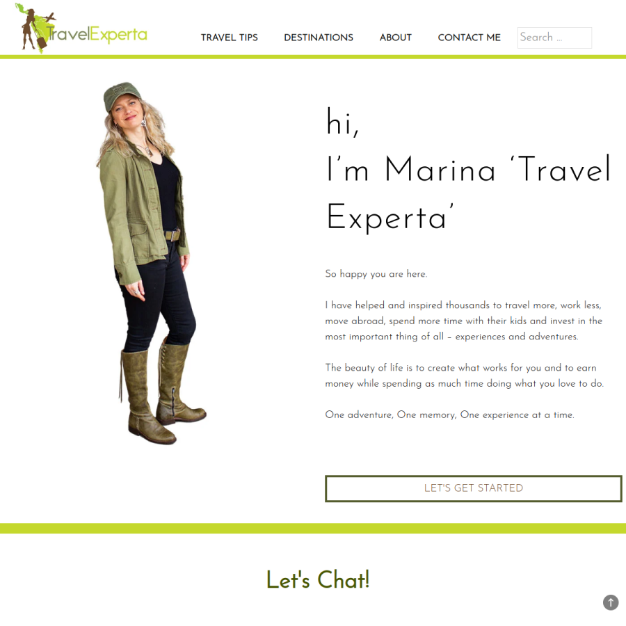 travelexperta.com homepage screenshot