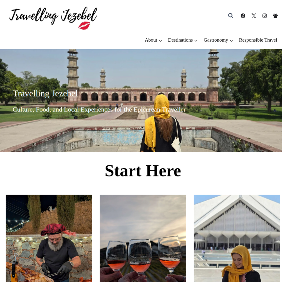 travellingjezebel.com homepage screenshot
