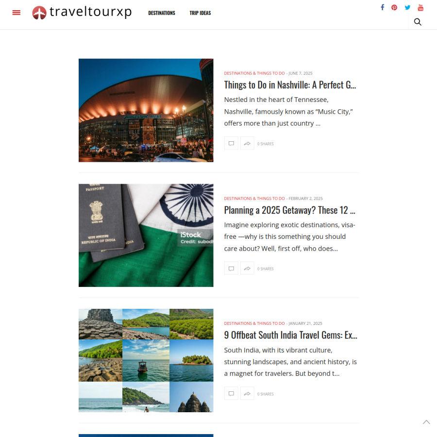 traveltourxp.com homepage screenshot
