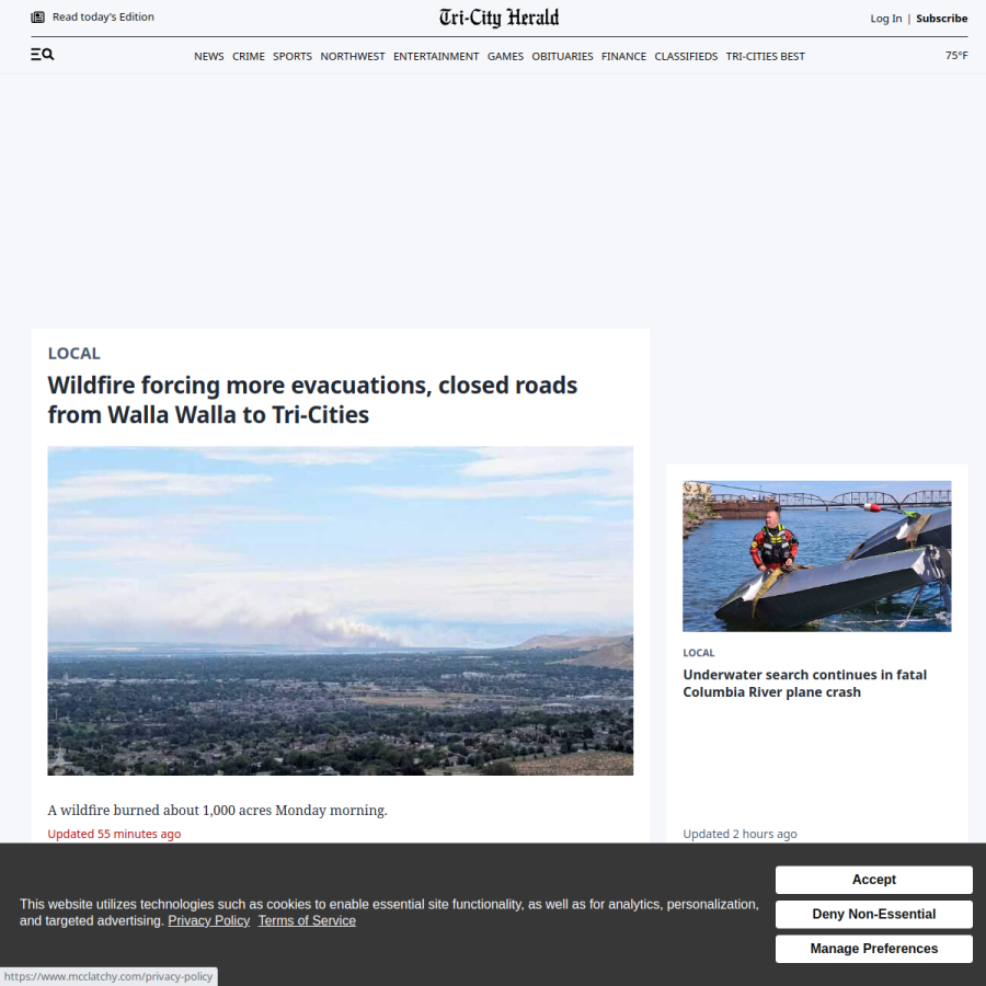 tri-cityherald.com homepage screenshot