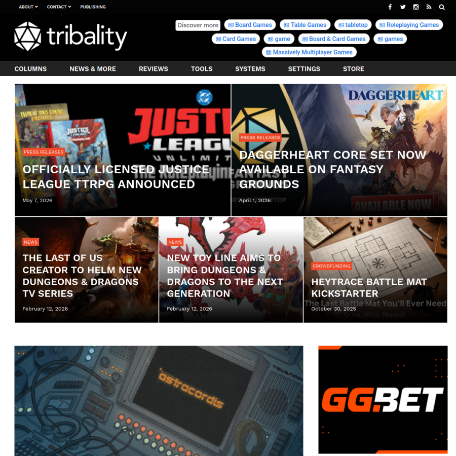 tribality.com homepage screenshot