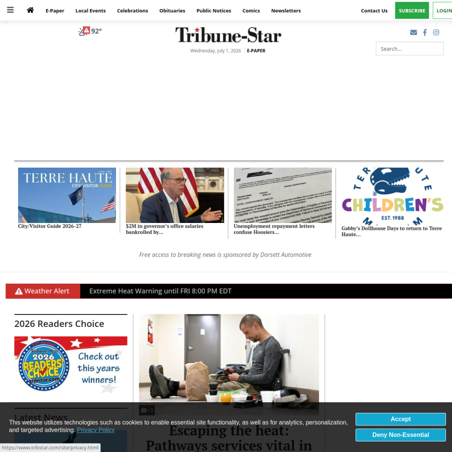 tribstar.com homepage screenshot