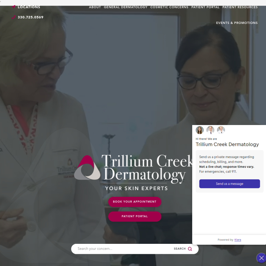 trilliumcreekohio.com homepage screenshot