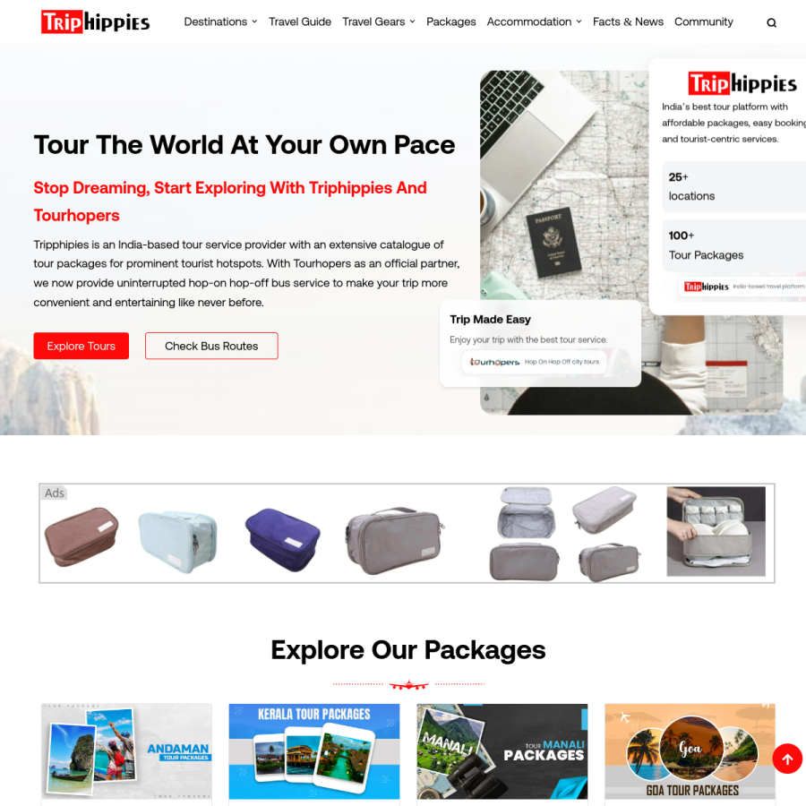 triphippies.com homepage screenshot