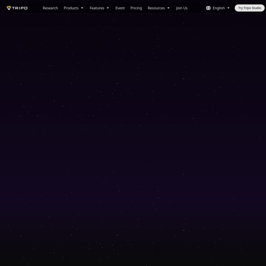 tripo3d.ai homepage screenshot