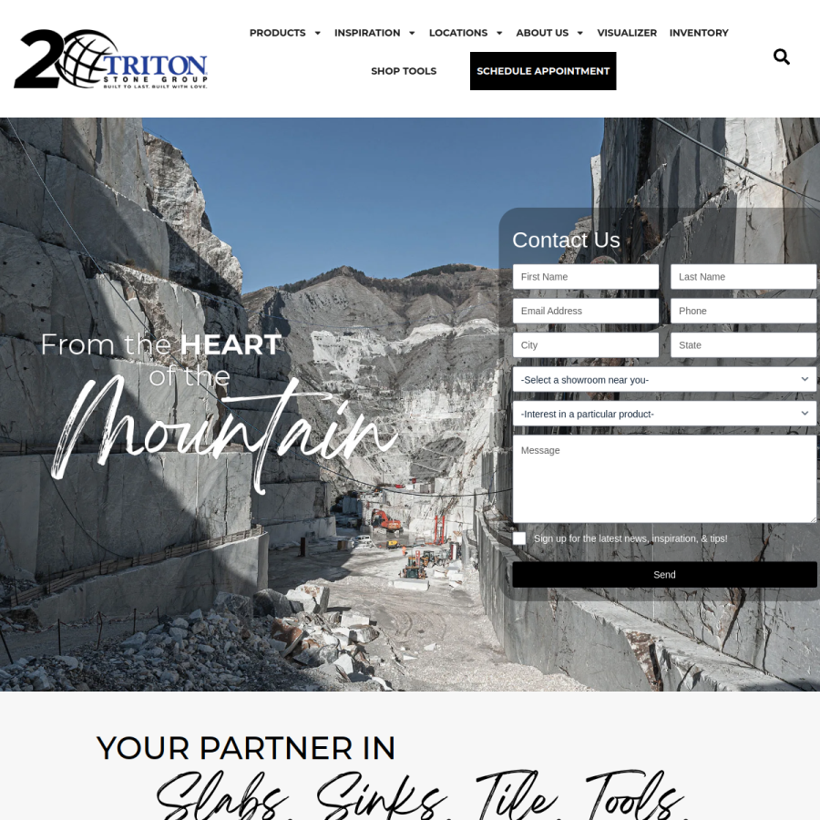 tritonstone.com homepage screenshot