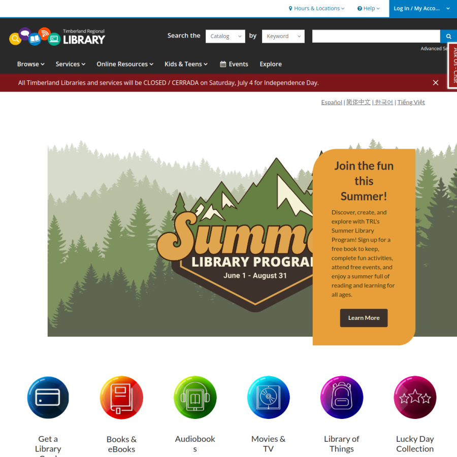 trl.org homepage screenshot
