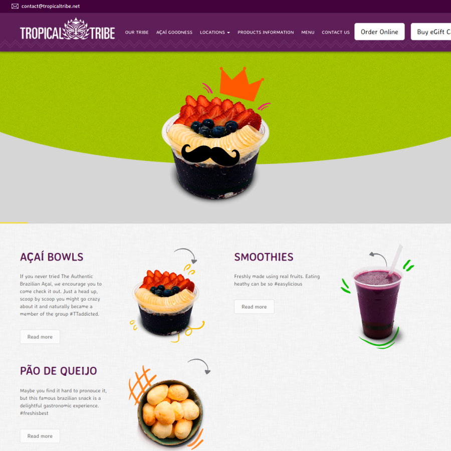 tropicaltribe.net homepage screenshot
