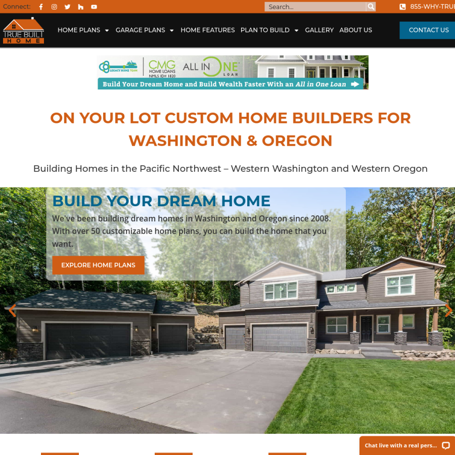 truebuilthome.com homepage screenshot