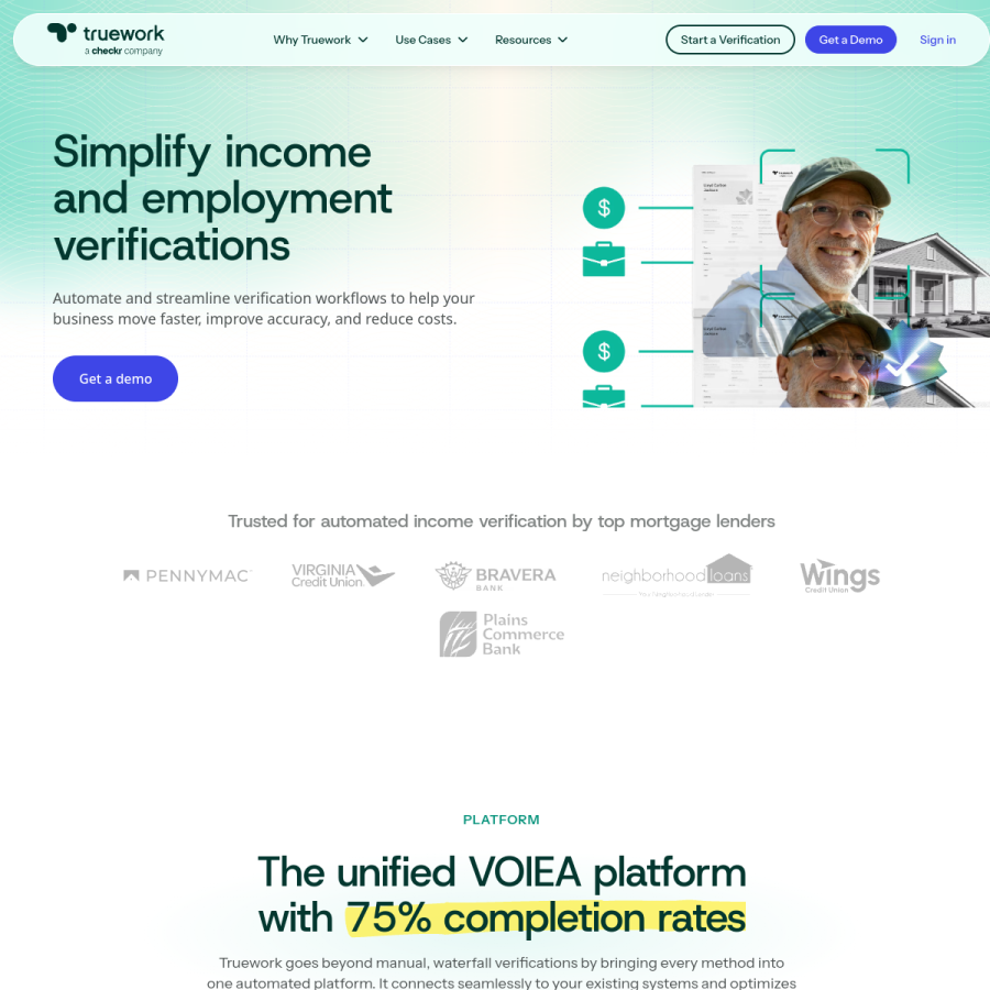 truework.com homepage screenshot