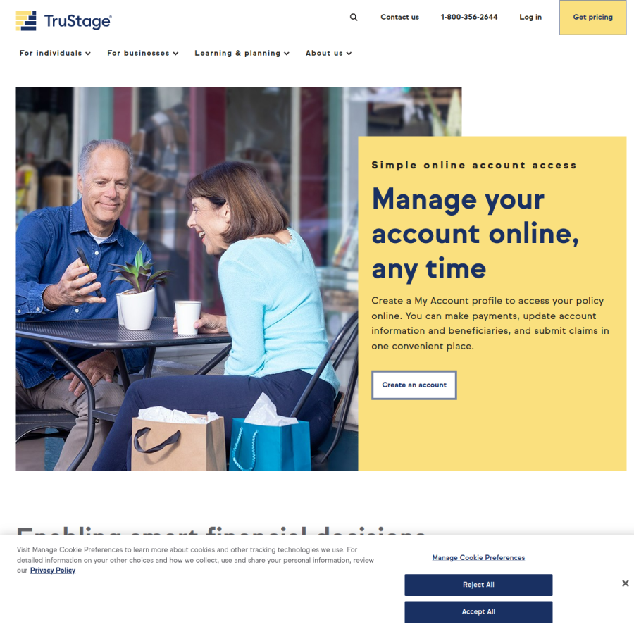 trustage.com homepage screenshot