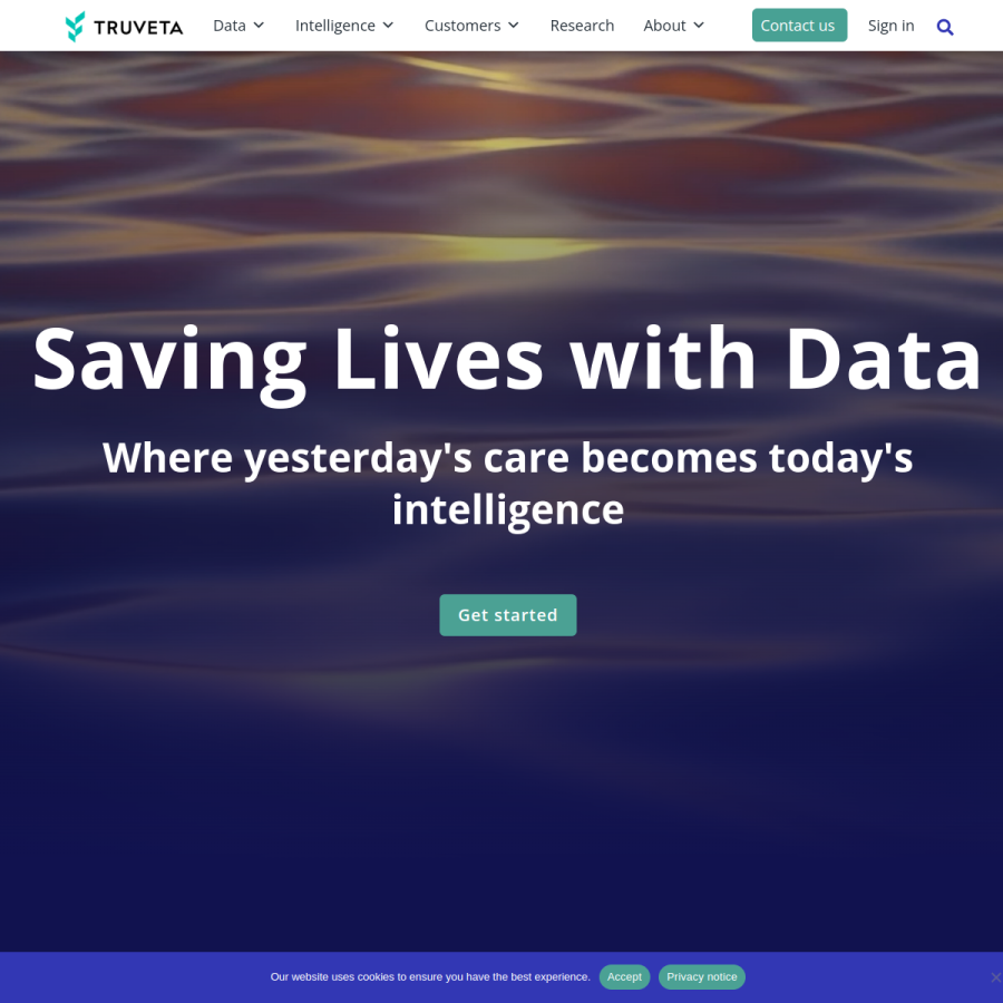 truveta.com homepage screenshot