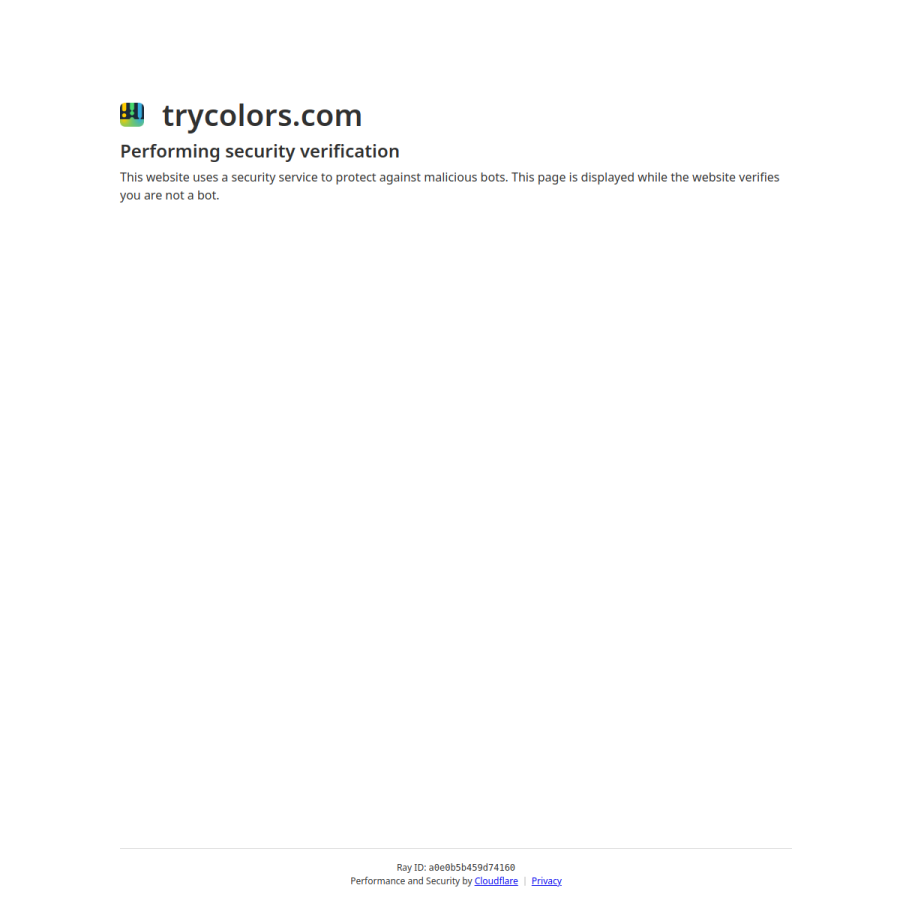 trycolors.com homepage screenshot