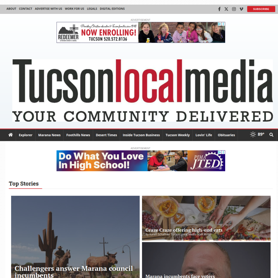 tucsonlocalmedia.com homepage screenshot