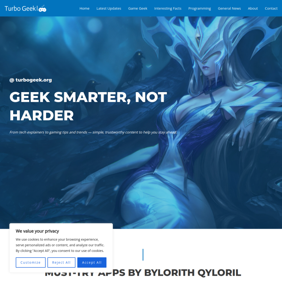 turbogeek.org homepage screenshot