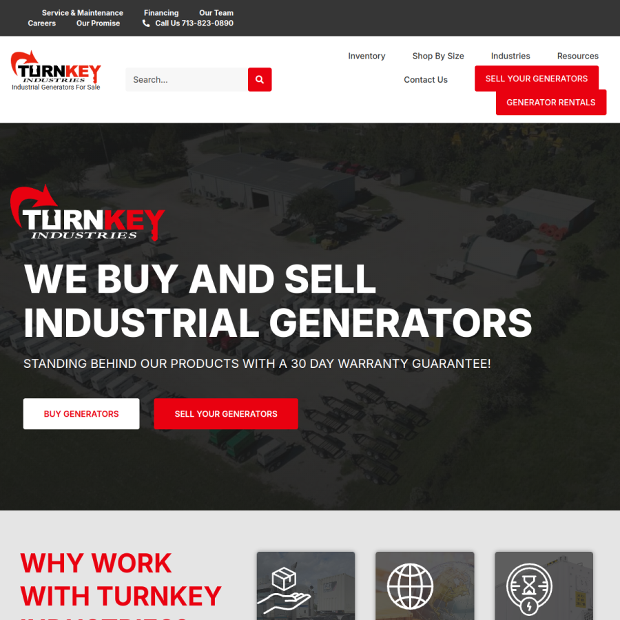 turnkey-industries.com homepage screenshot
