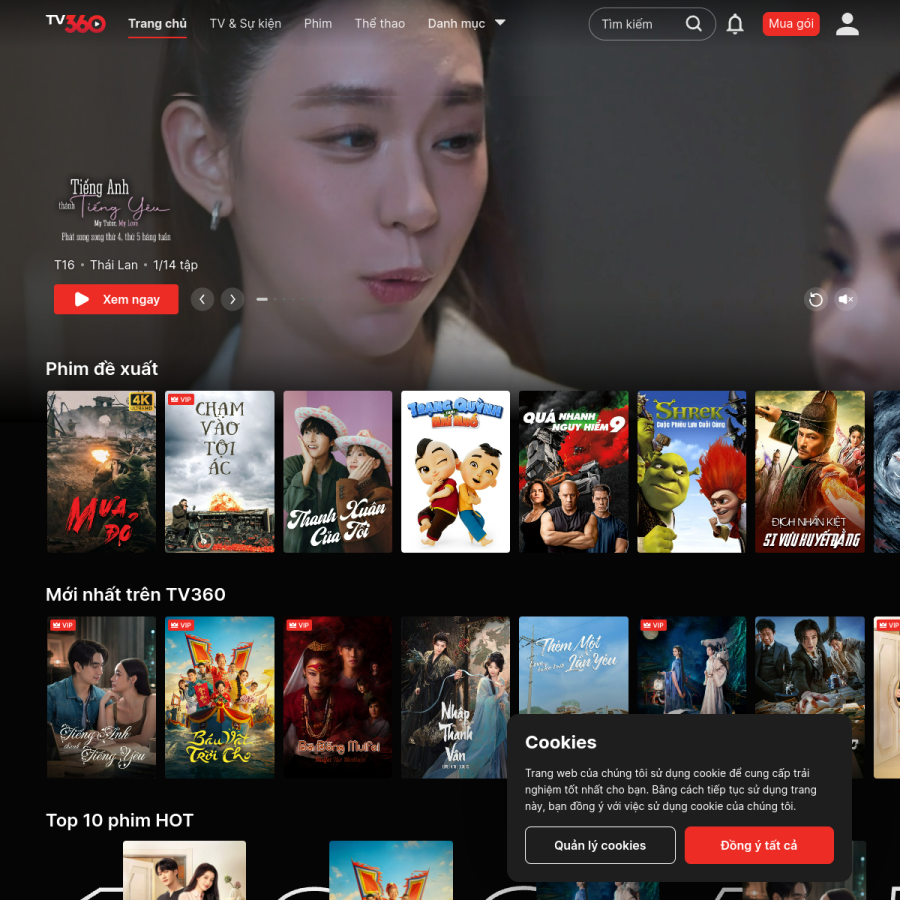 tv360.vn homepage screenshot