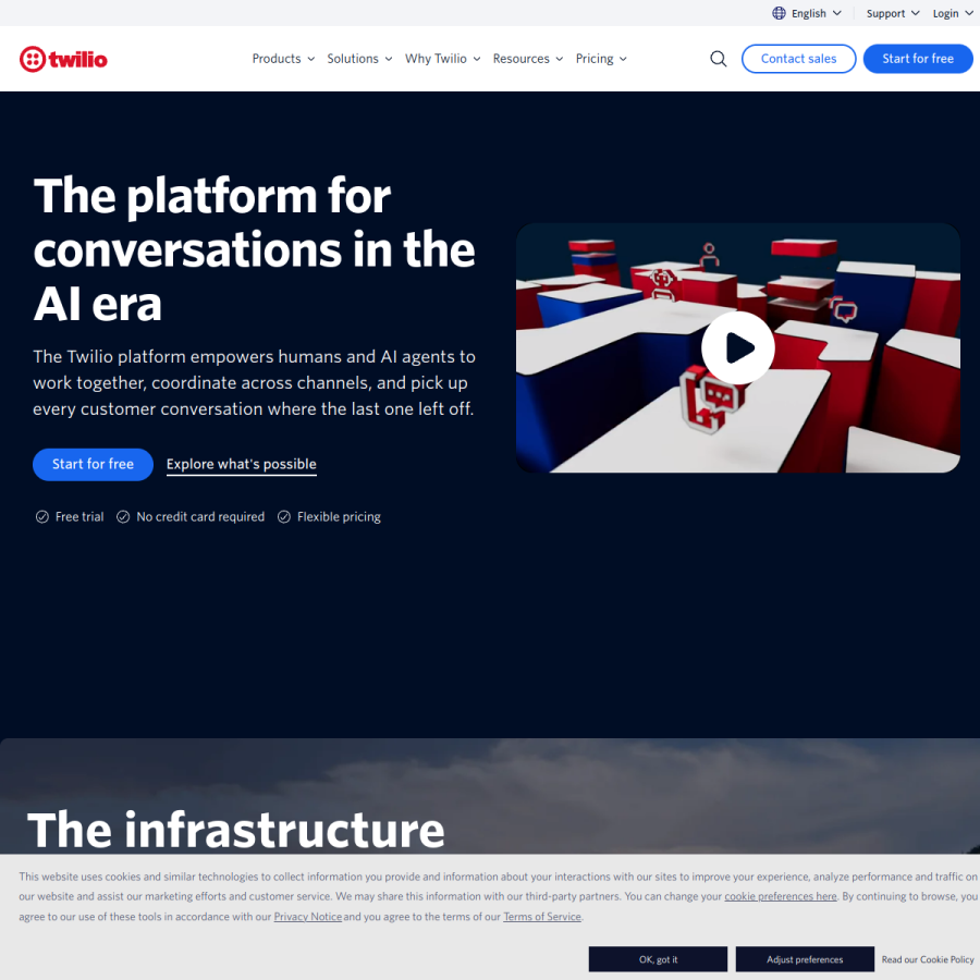 twilio.com homepage screenshot