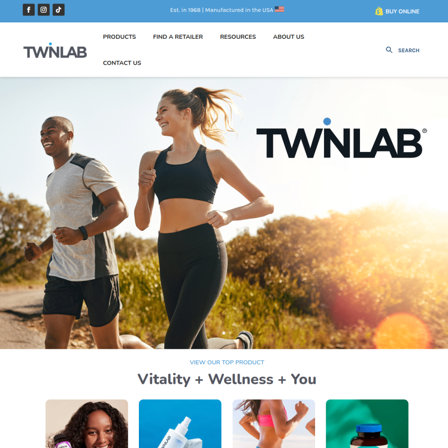 twinlab.com homepage screenshot