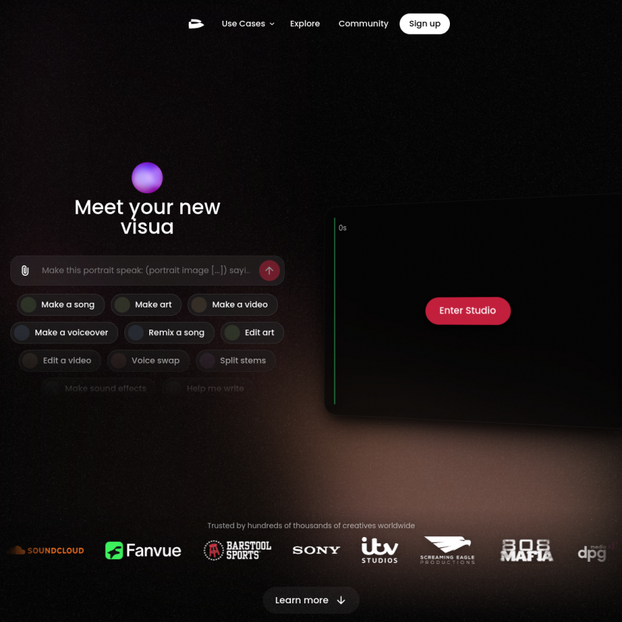 twoshot.app homepage screenshot