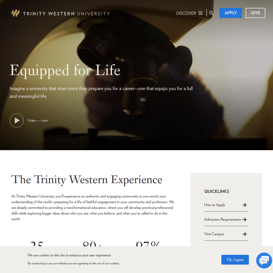 twu.ca homepage screenshot