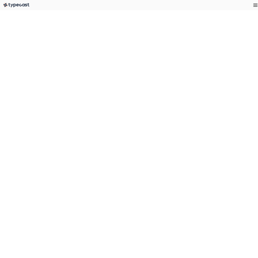 typecast.ai homepage screenshot
