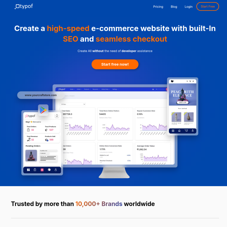 typof.com homepage screenshot