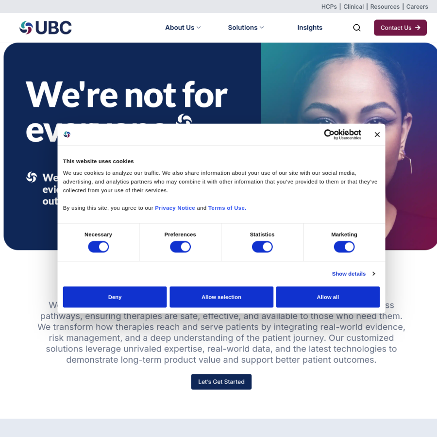 ubc.com homepage screenshot