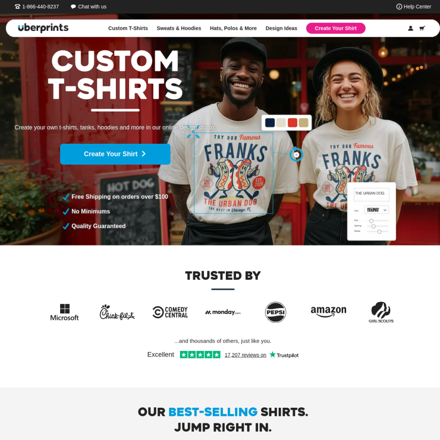 uberprints.com homepage screenshot