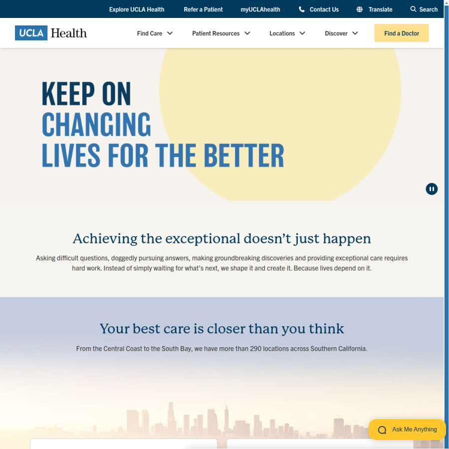 uclahealth.org homepage screenshot