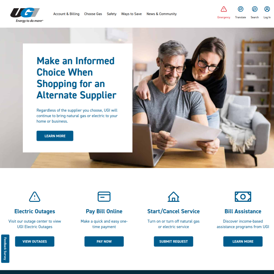ugi.com homepage screenshot
