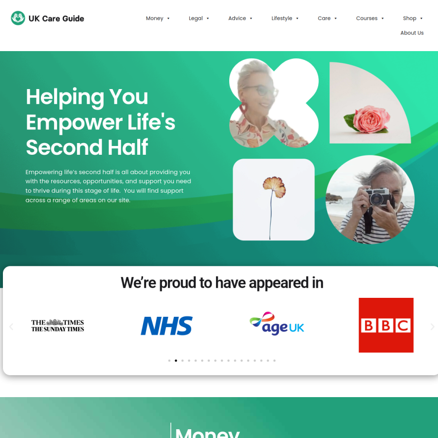 ukcareguide.co.uk homepage screenshot