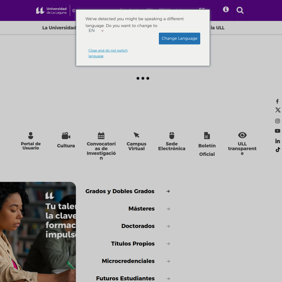 ull.es homepage screenshot