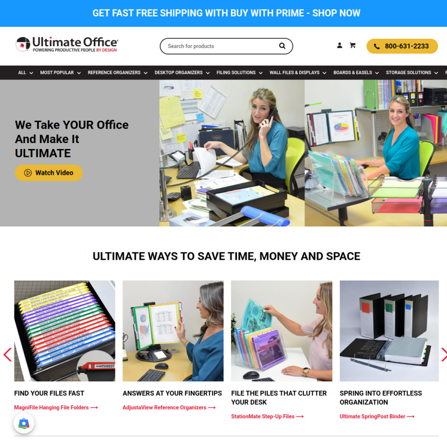 ultimateoffice.com homepage screenshot