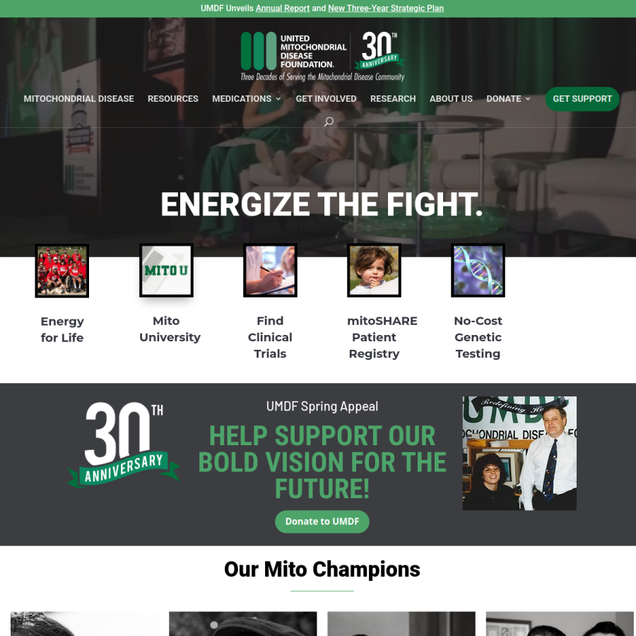 umdf.org homepage screenshot